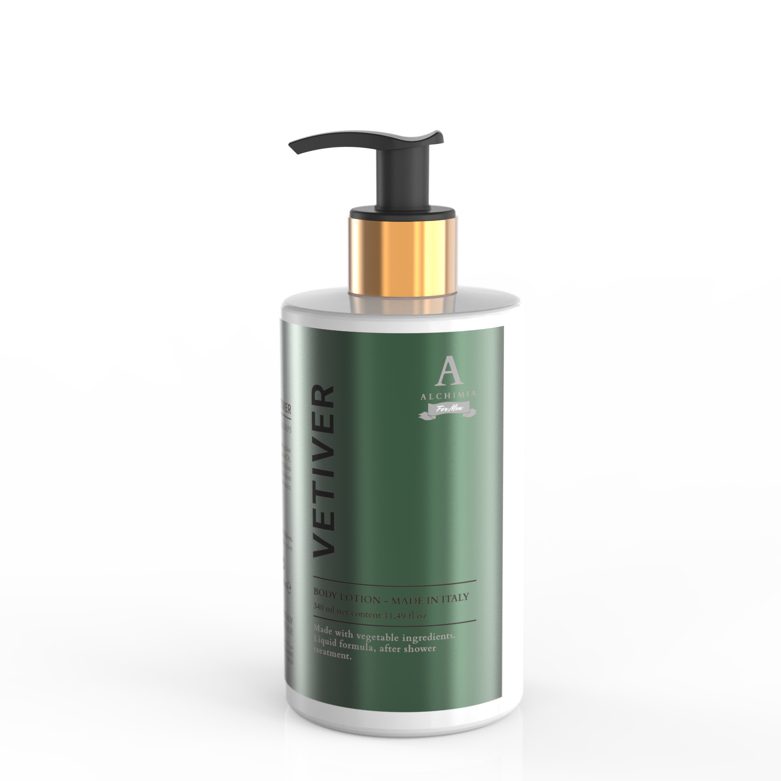 vetiver body lotion for men - Alchimia Soap