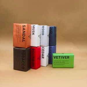 saponi di varie profumazioni della linea uomo di alchimia soap