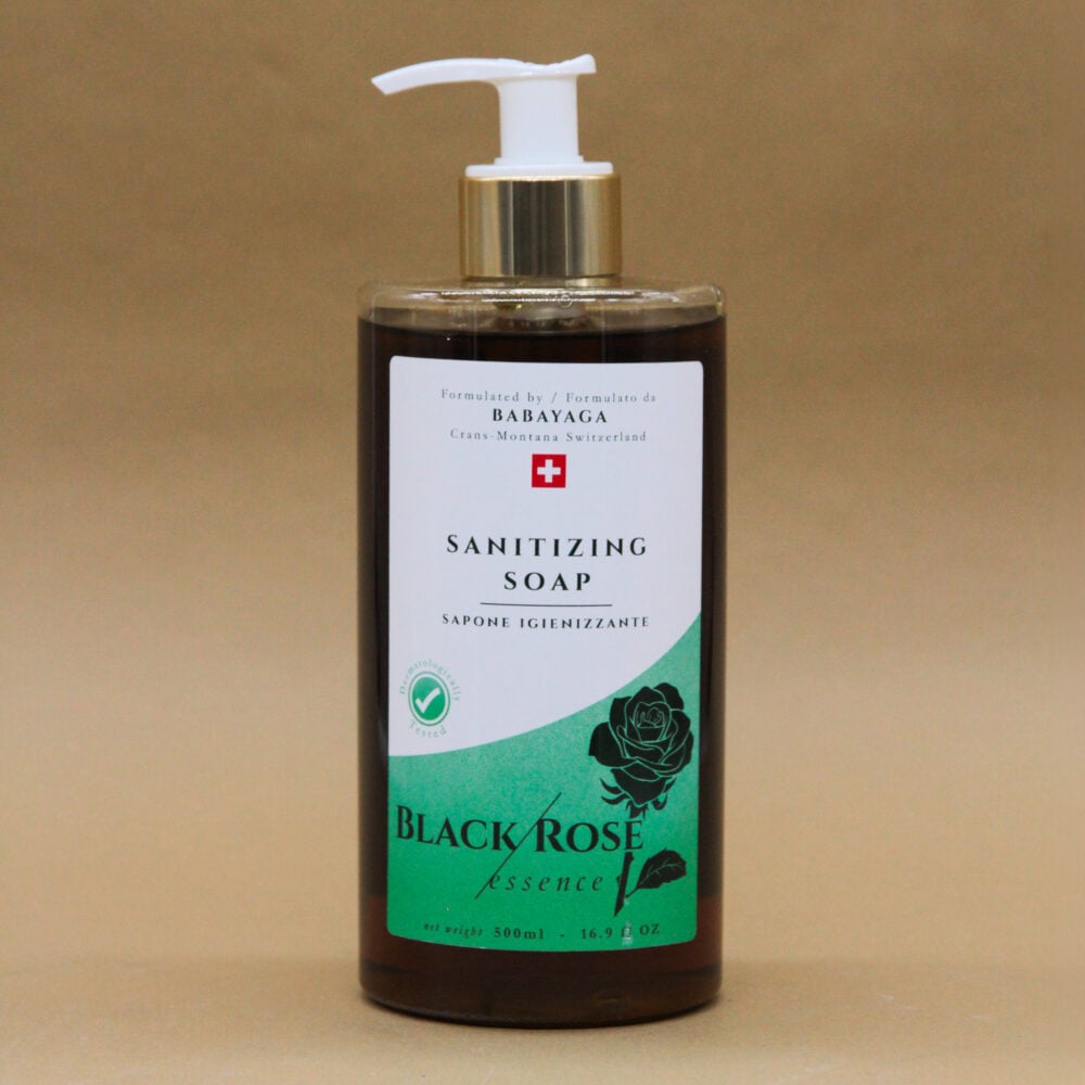 sapone igienizzante black rose prodotto da alchimia soap