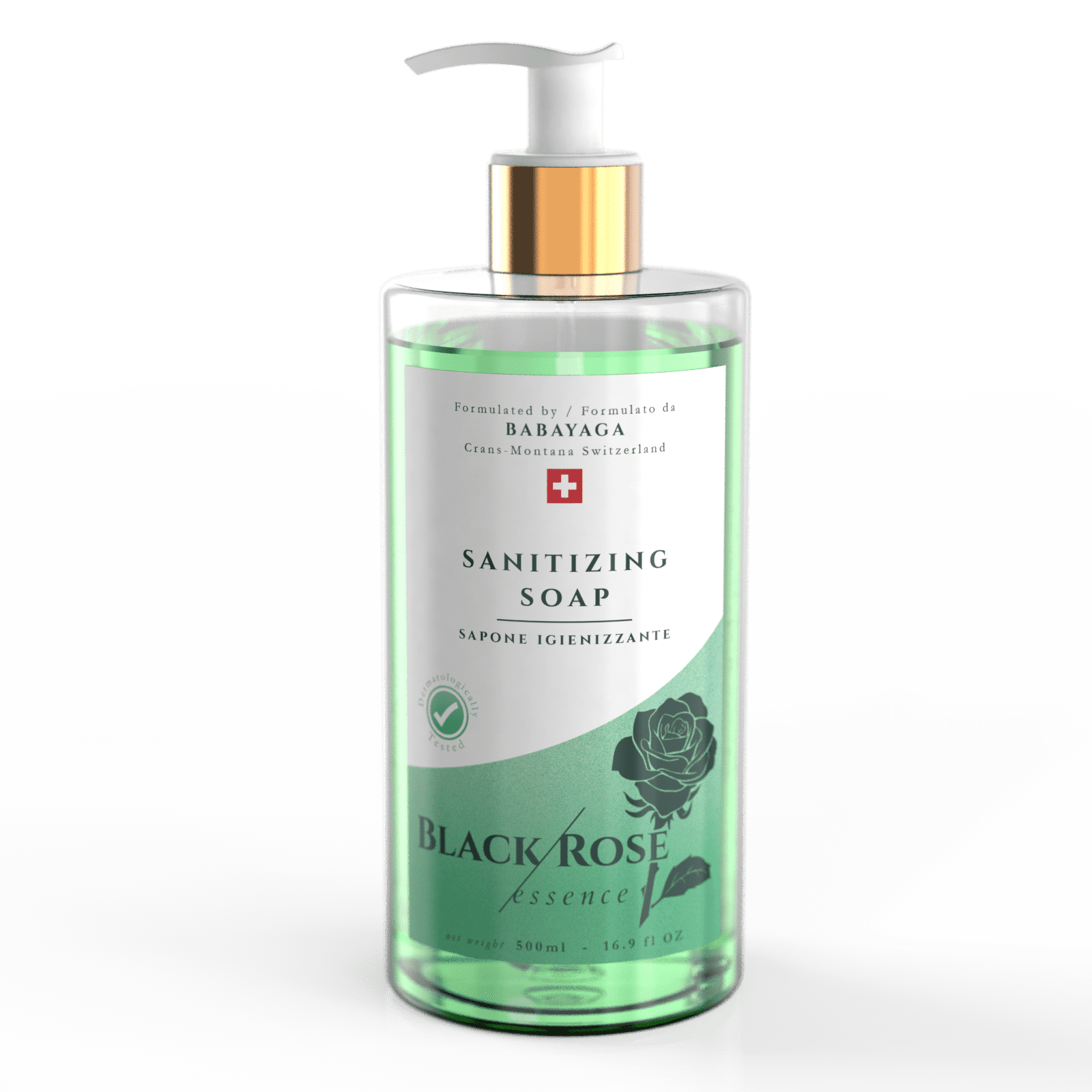 Sapone Liquido Igienizzante 500ml Black Rose - Alchimia Soap
