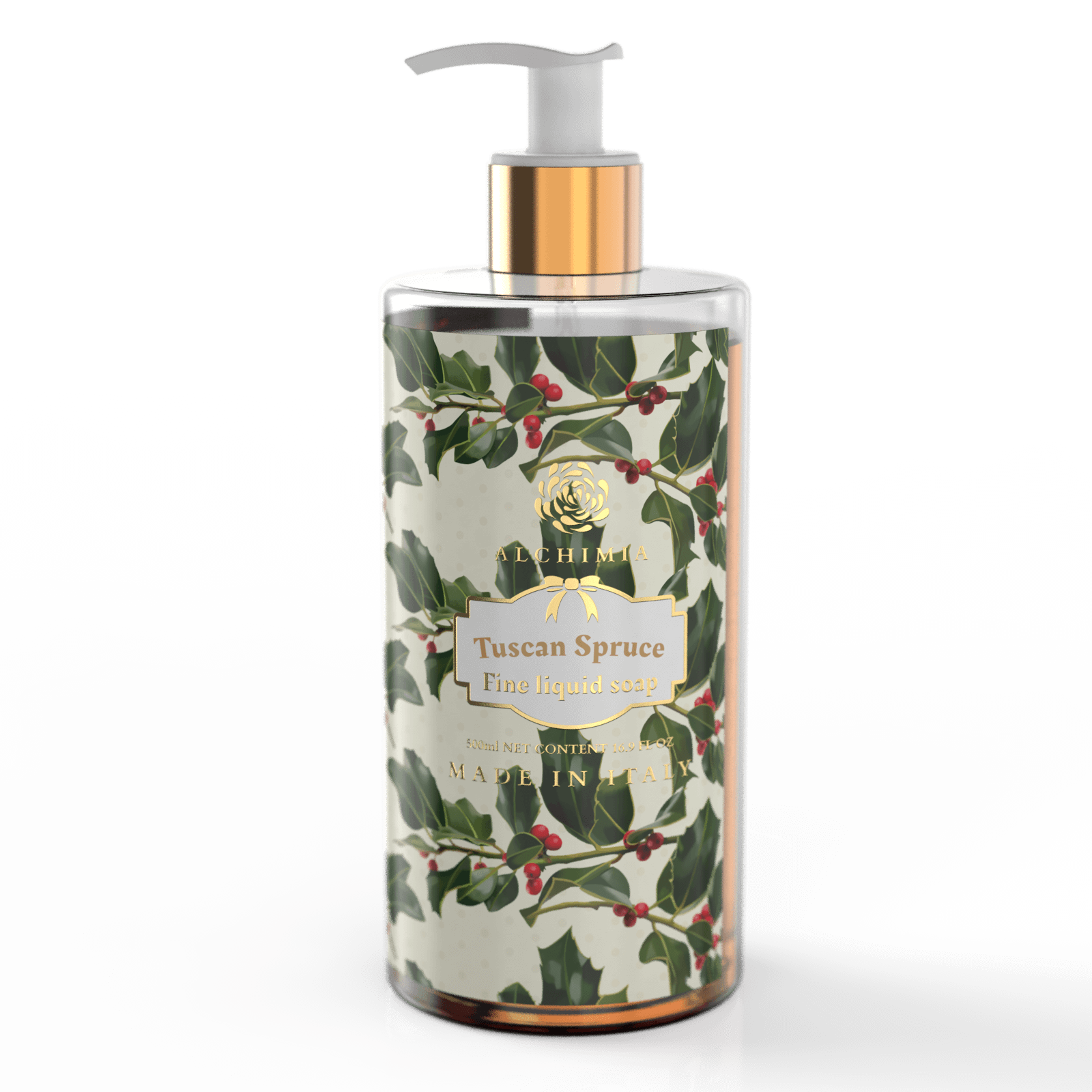 sapone liquido natalizio tuscan spruce di Alchimia Soap