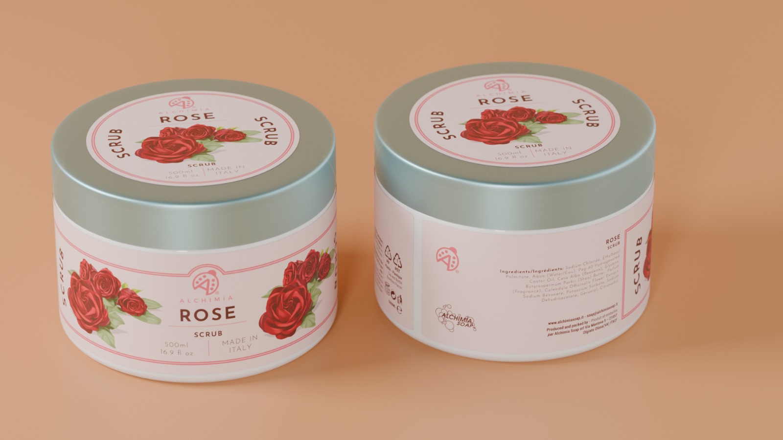 scrub corpo alla rosa - Alchimia Soap