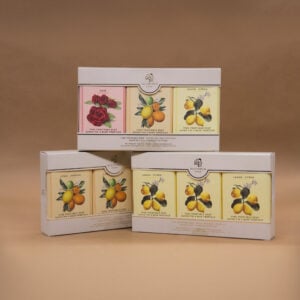 Tre astucci linea classica fiorentina di alchimia soap in diverse versioni: rosa, agrumi, limone - agrumi X3 - Limone X3