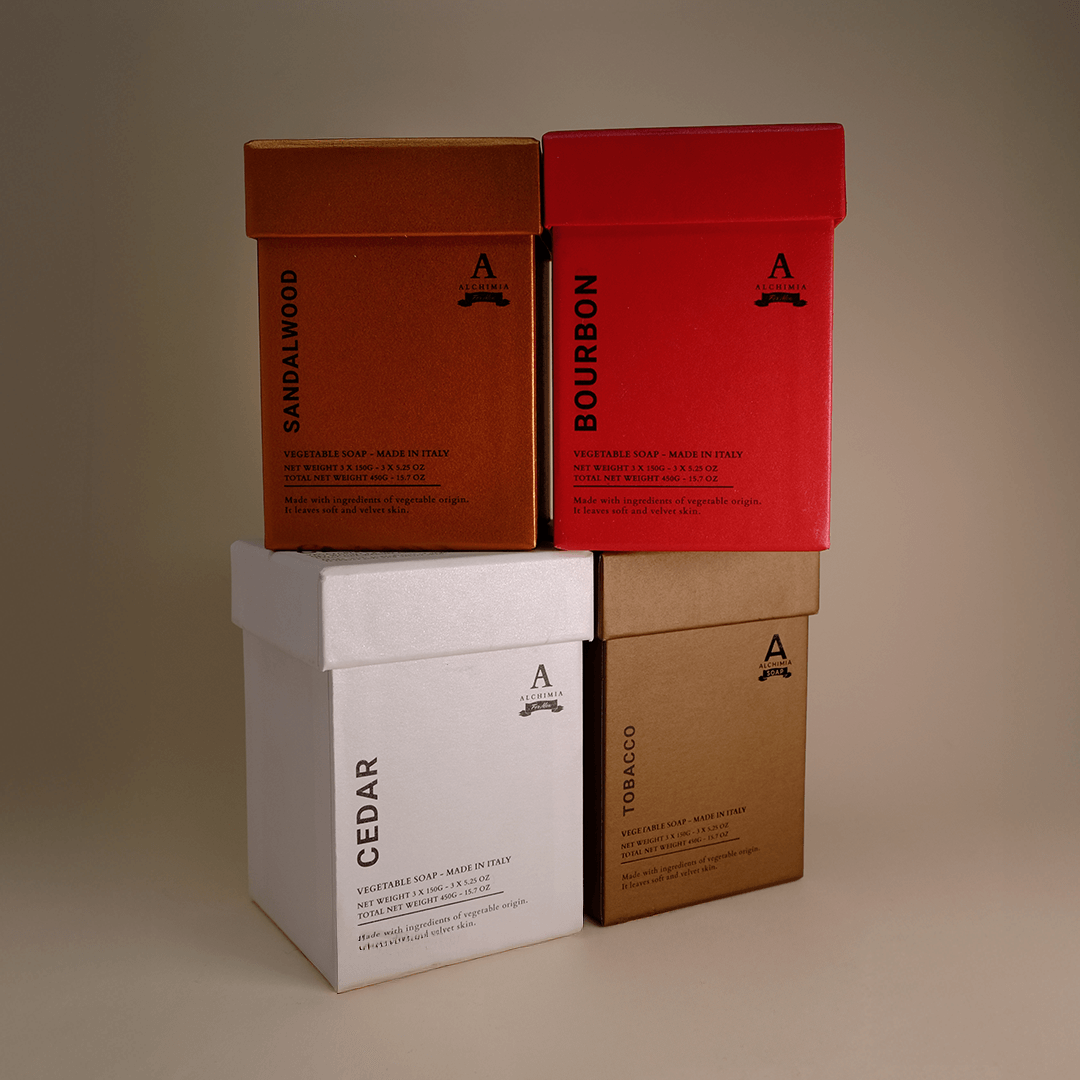box saponette da uomo - Alchimia Soap